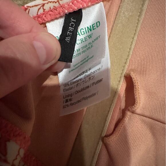 J.‎ Crew O-Ring Bandeau Bikini Swim Top in Tossed Pink Floral Sz 2X NEW - Picture 6 of 8